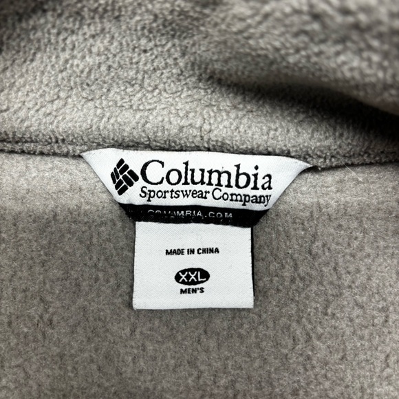 Columbia Men’s XXL Fleece Vest Full Zip Beige Tan Outdoor Hiking - Picture 5 of 9